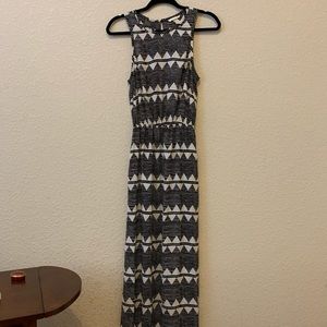 Maxi black and white dress